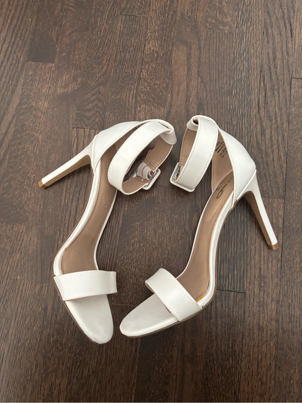 Lole White Ankle-Strap High Heel Sandals - Picture 2 of 5